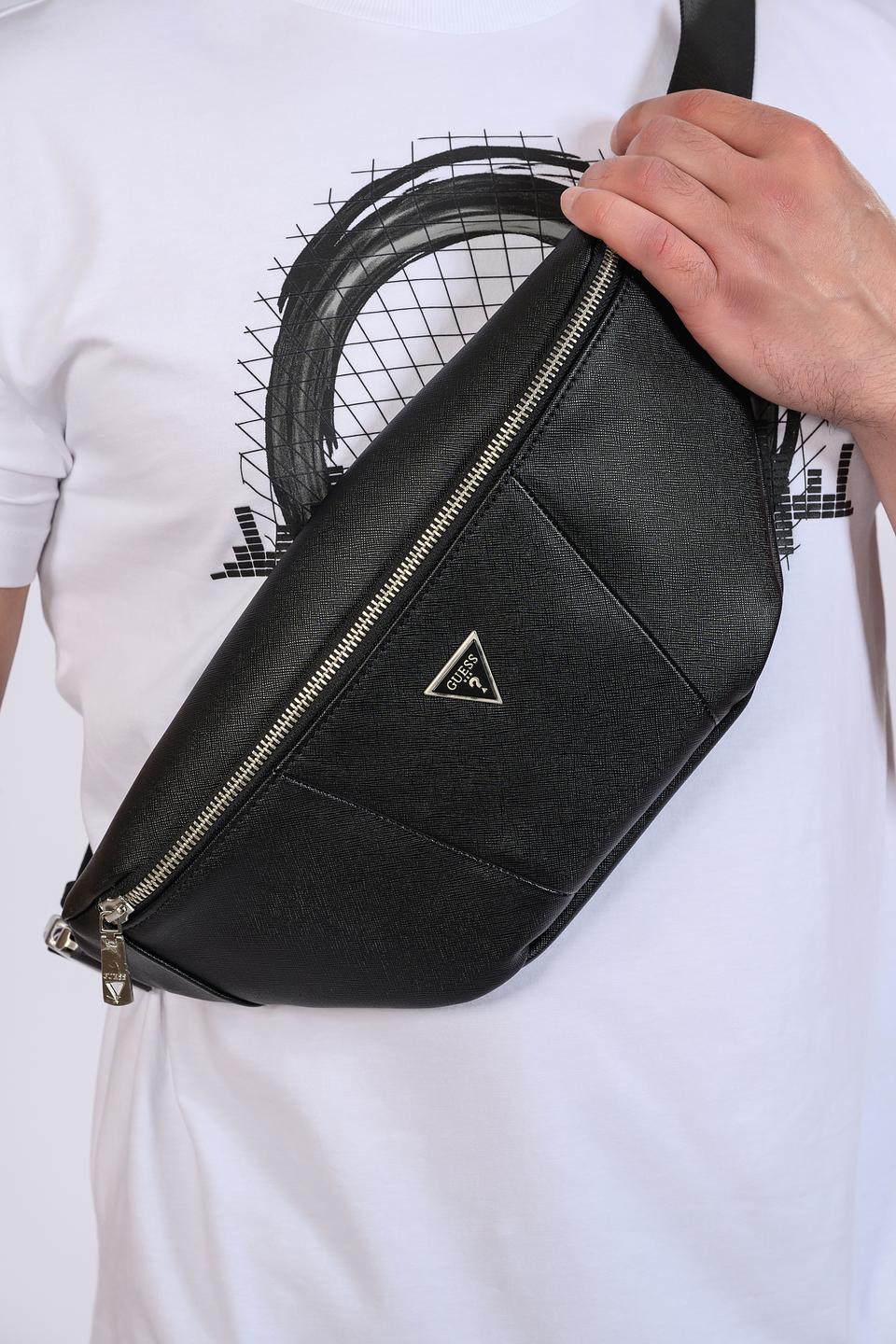 Сумка поясная Guess чёрная