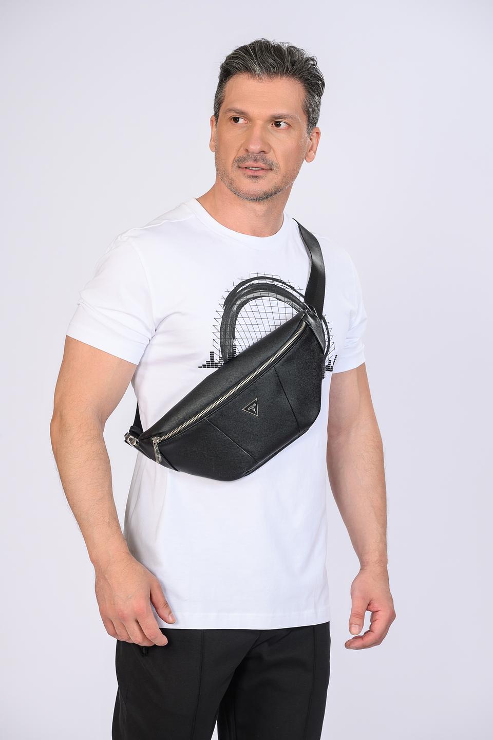 Сумка поясная Guess чёрная