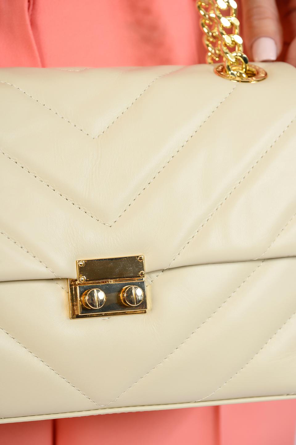 Сумка Sara Burglar стеганая бежевая