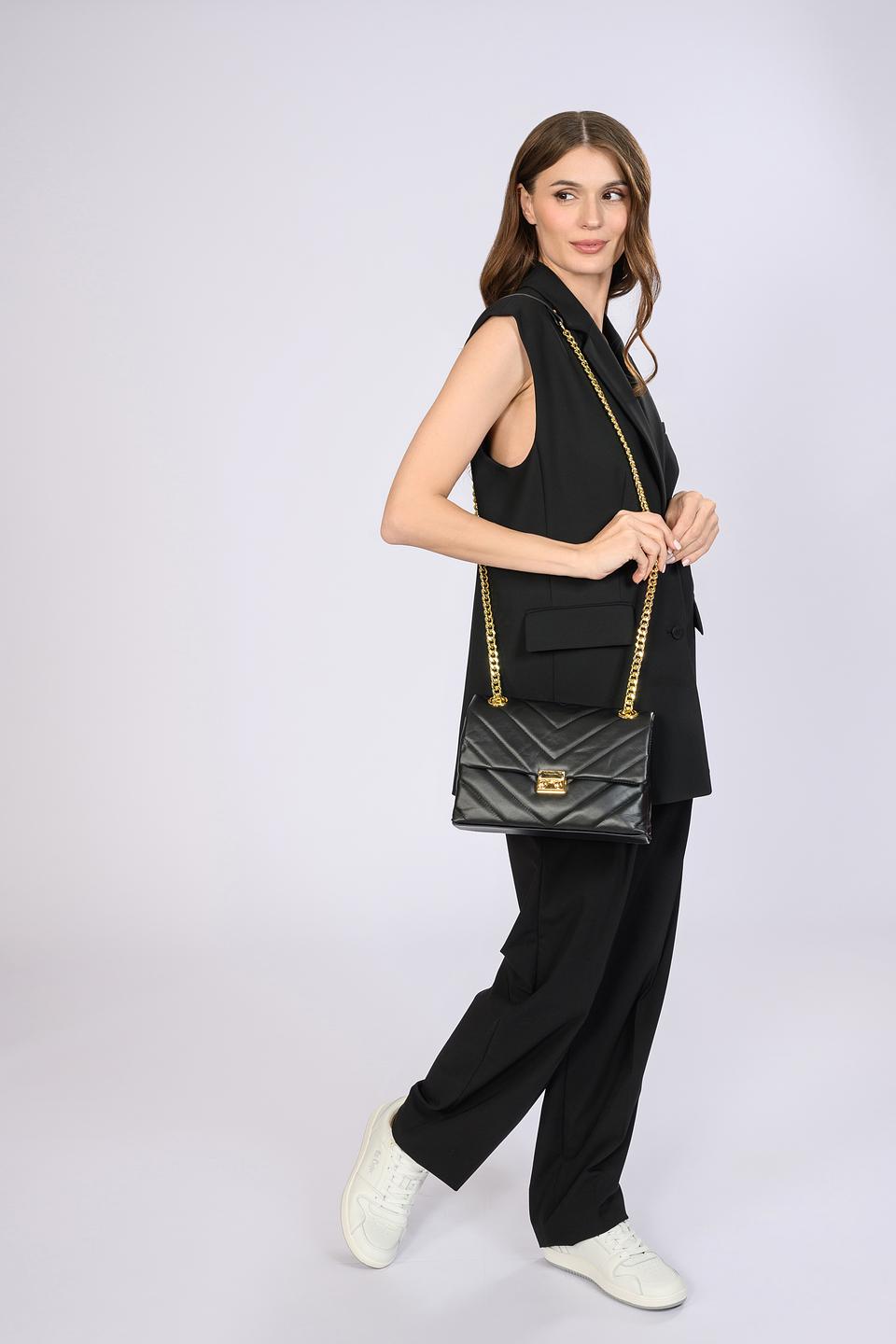 Сумка Sara Burglar стеганая чёрная