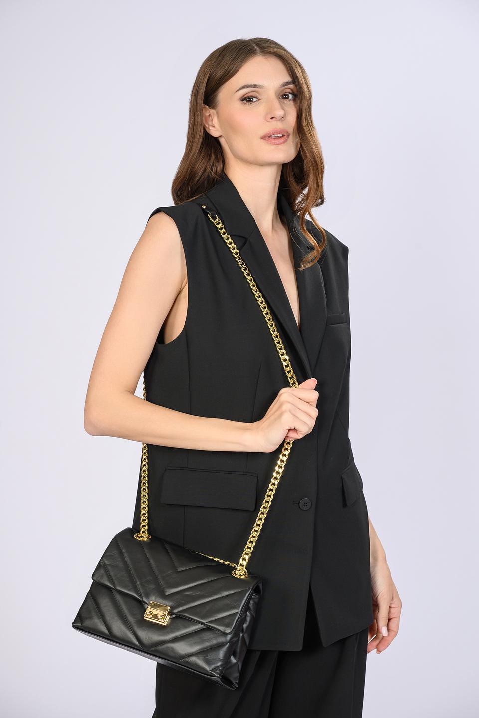 Сумка Sara Burglar стеганая чёрная