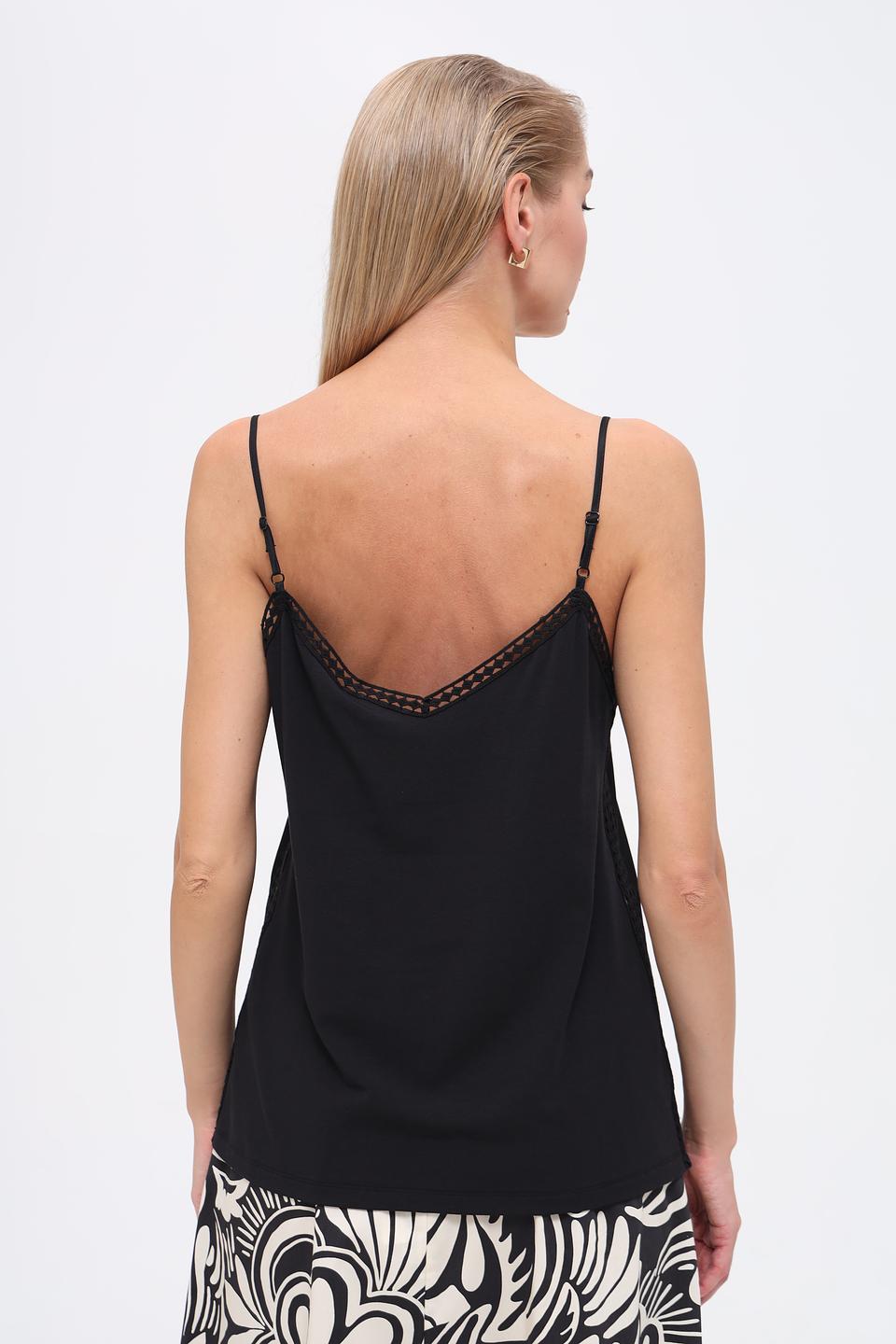 Топ Gerry Weber чёрный с кружевом