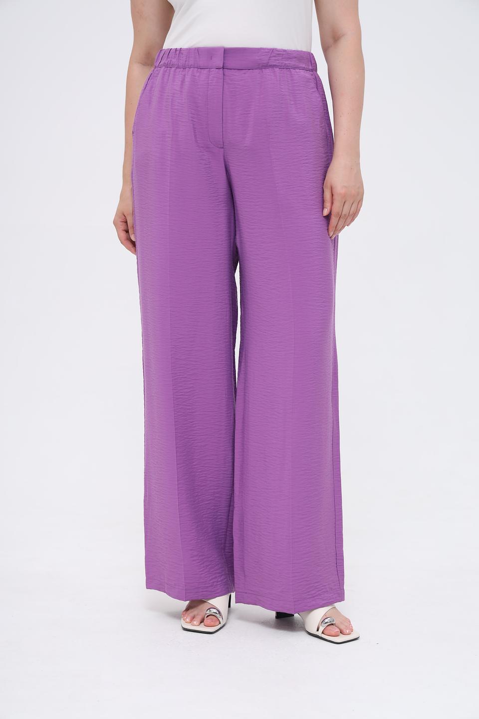 Брюки Samoon широкие лиловые