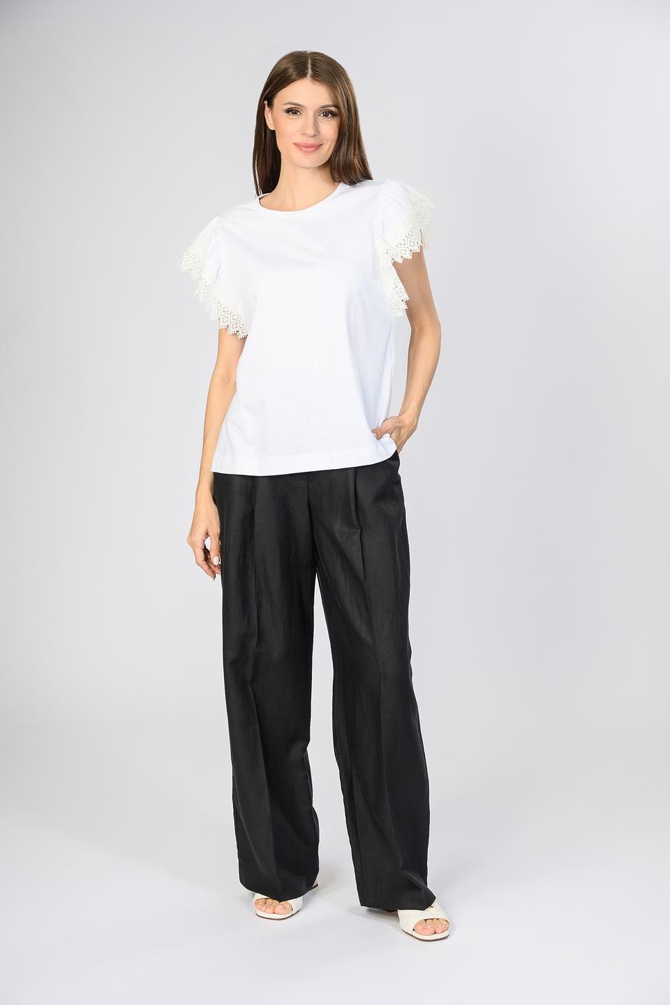 Блуза Twin Set с кружевом белый