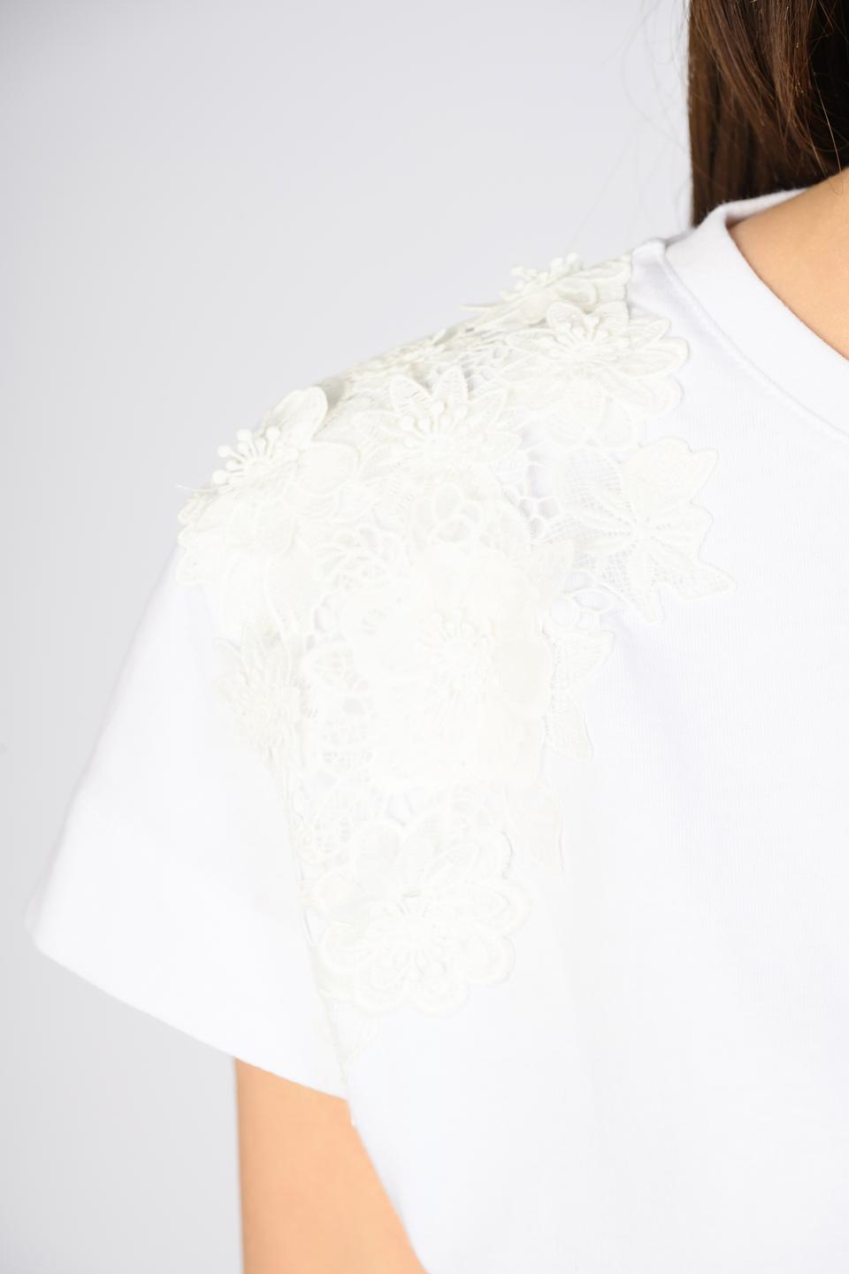 Блуза Twin Set с кружевом белый