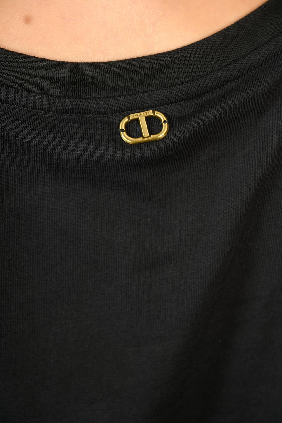 Блуза Twin Set с кружевом черный