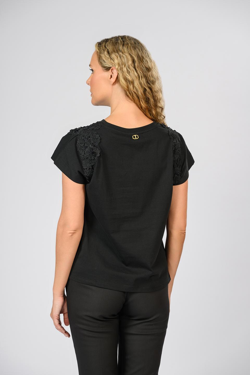 Блуза Twin Set с кружевом черный