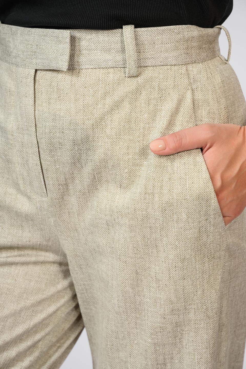 Брюки Circolo 1901 в клетку бежевые