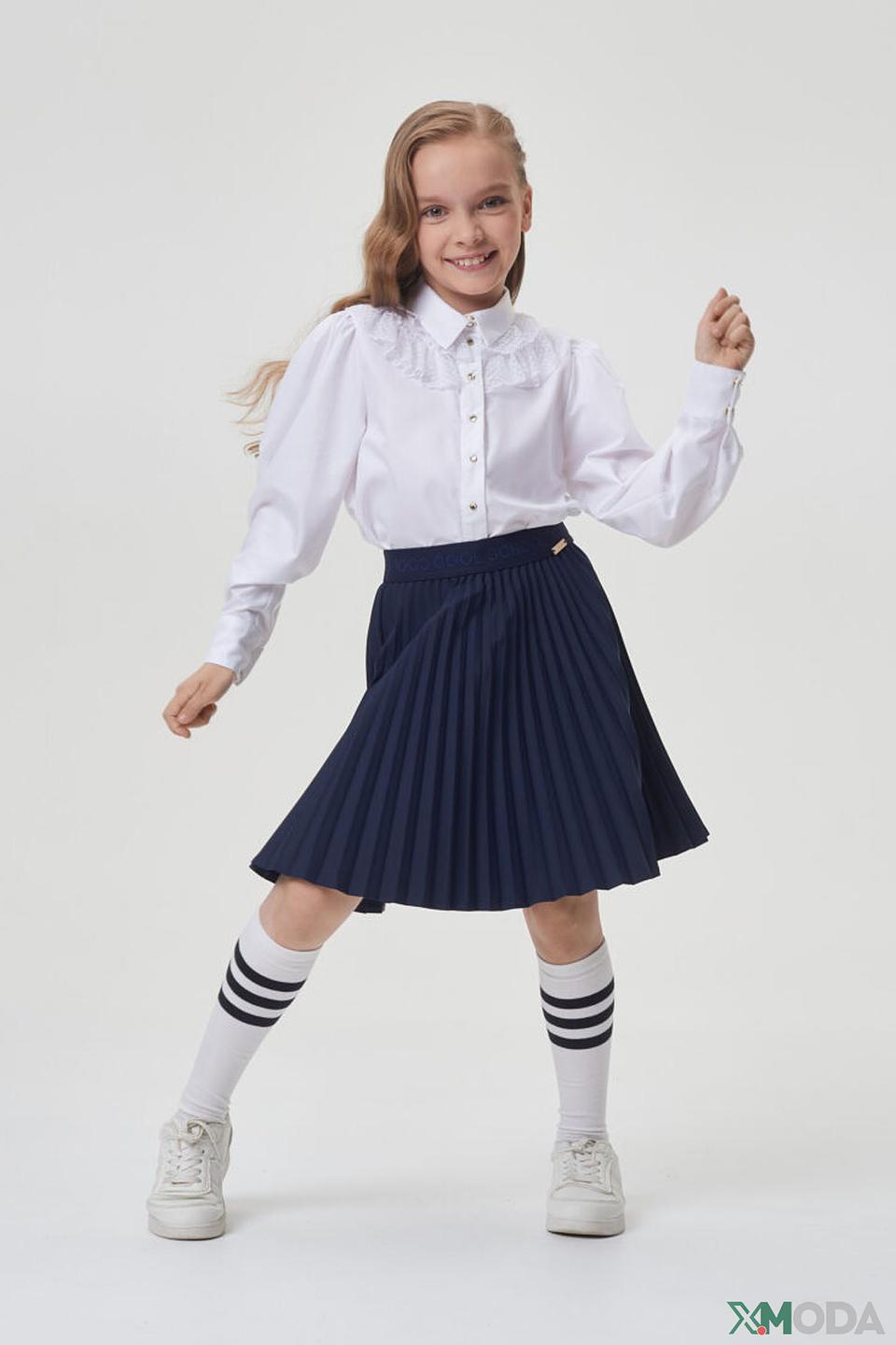 Белая блуза Choupette с кружевом для девочки