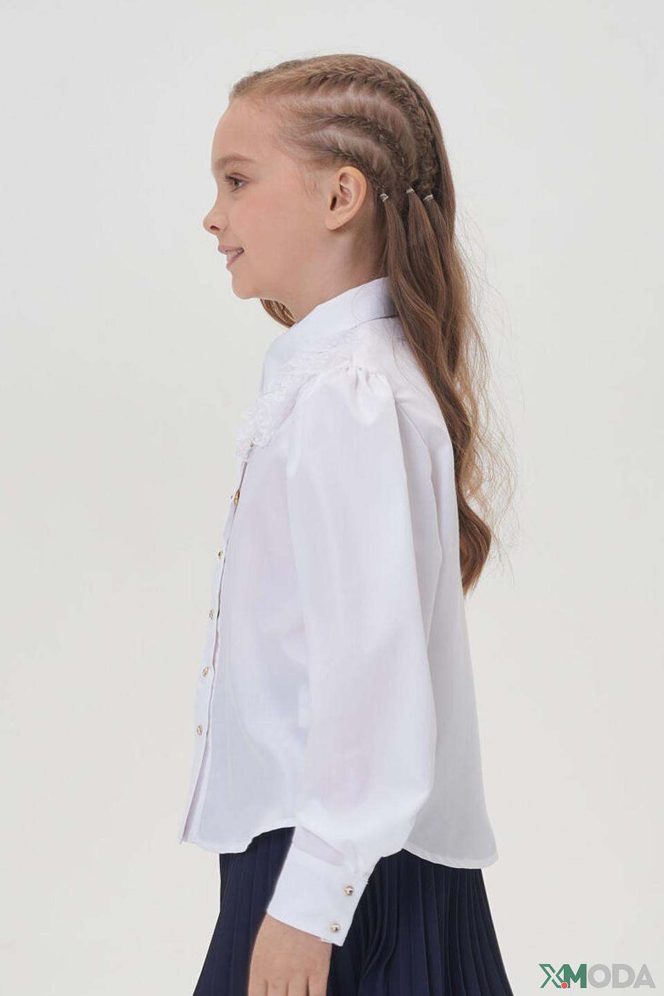 Белая блуза Choupette с кружевом для девочки