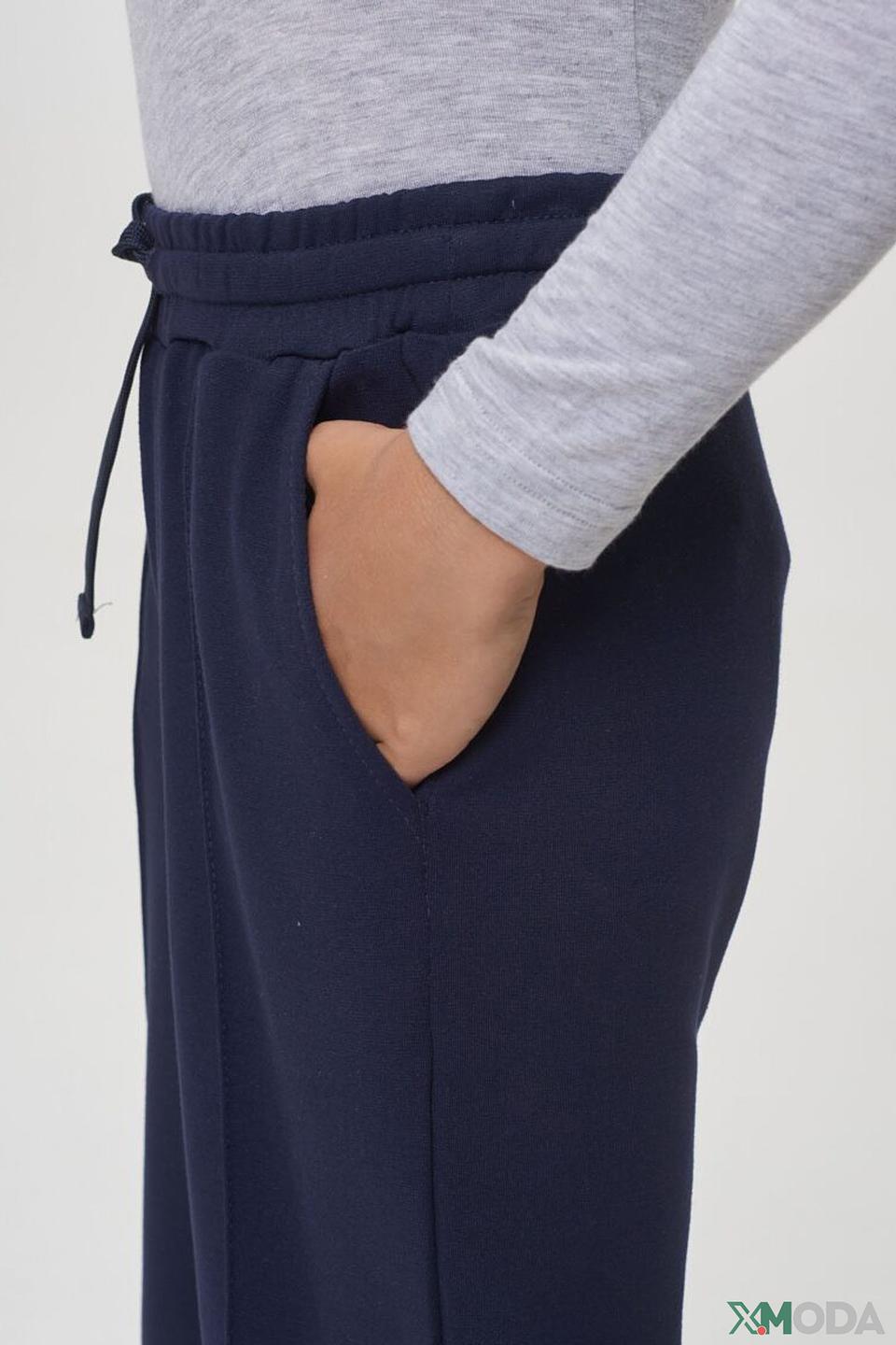 Брюки Choupette синие с манжетами