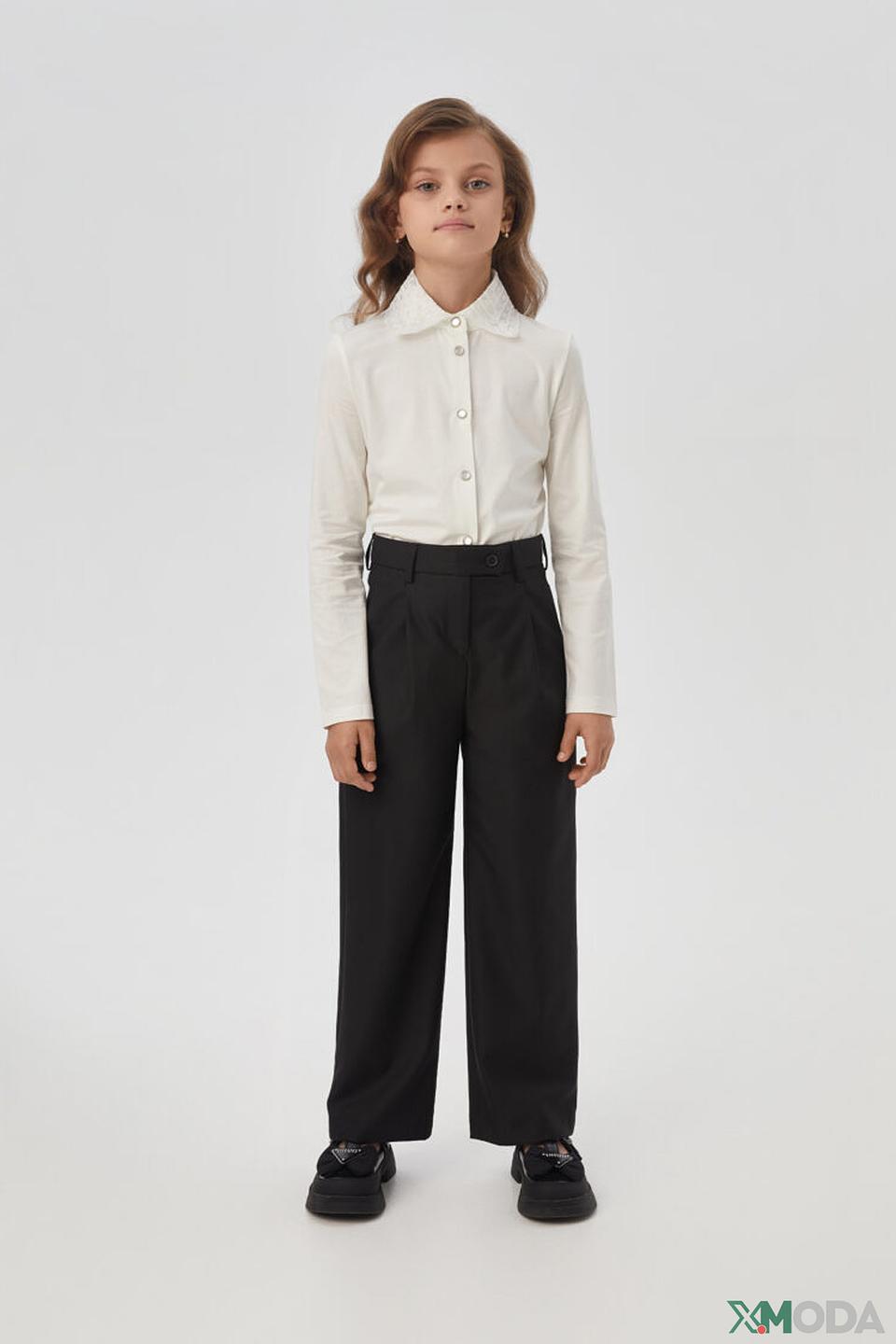 Блуза Choupette белая с кружевным воротником для девочки