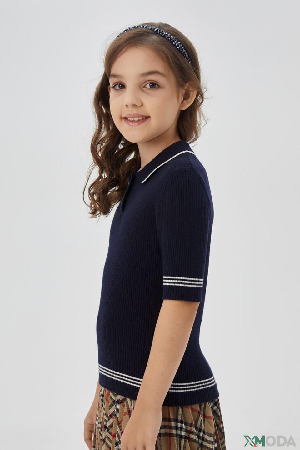 Джемпер Choupette дев. с воротником-поло