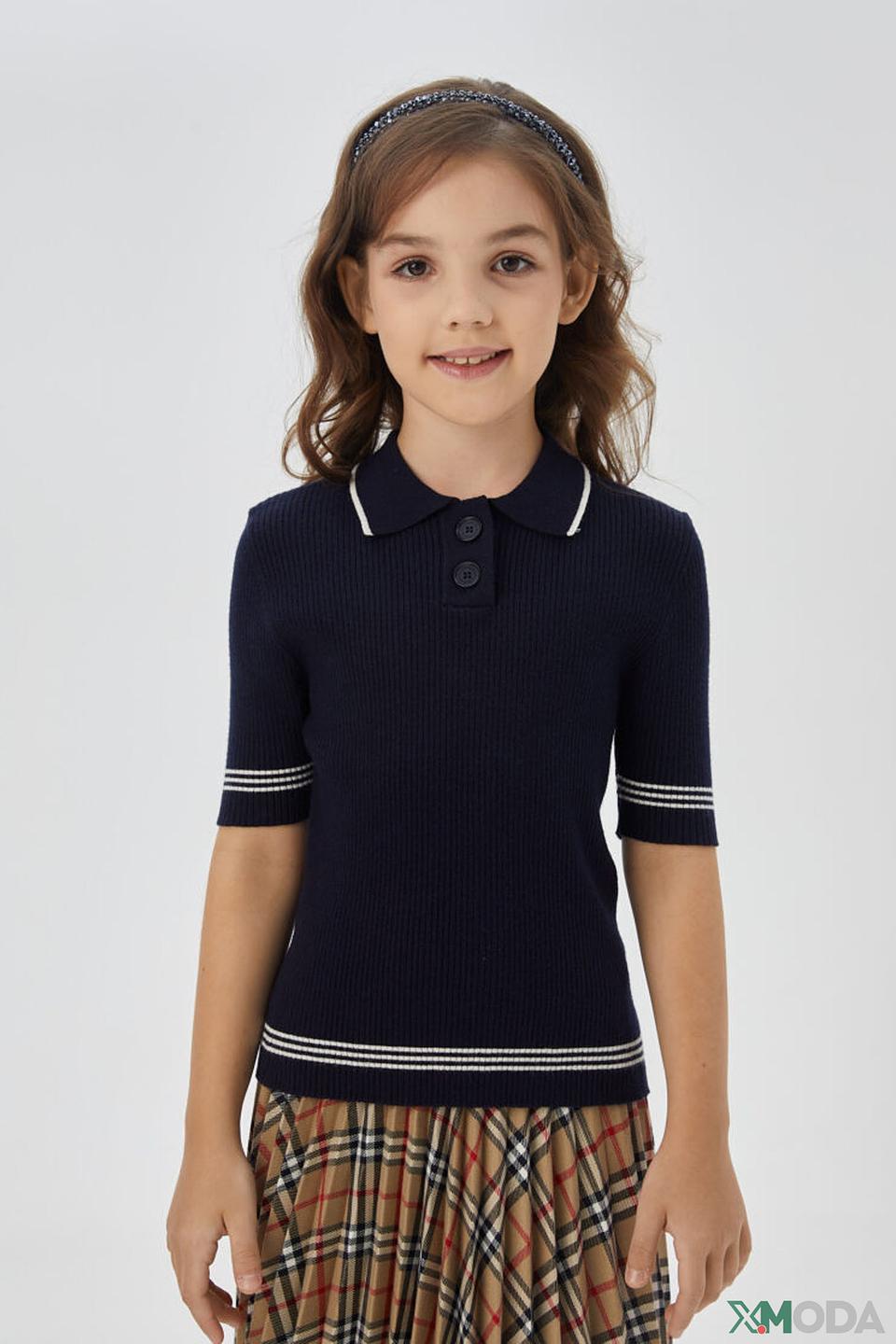 Джемпер Choupette дев. с воротником-поло