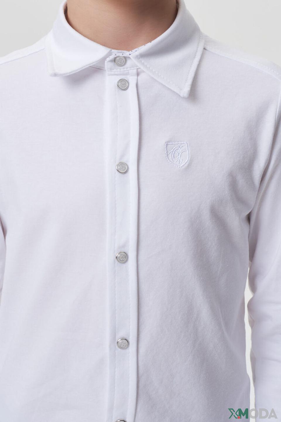 Белая рубашка Choupette для мальчика с вышивкой