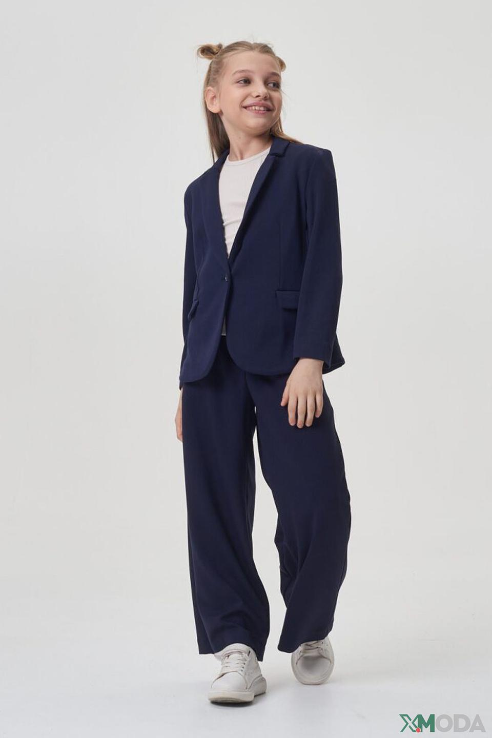 Брюки Choupette дев. широкие синие