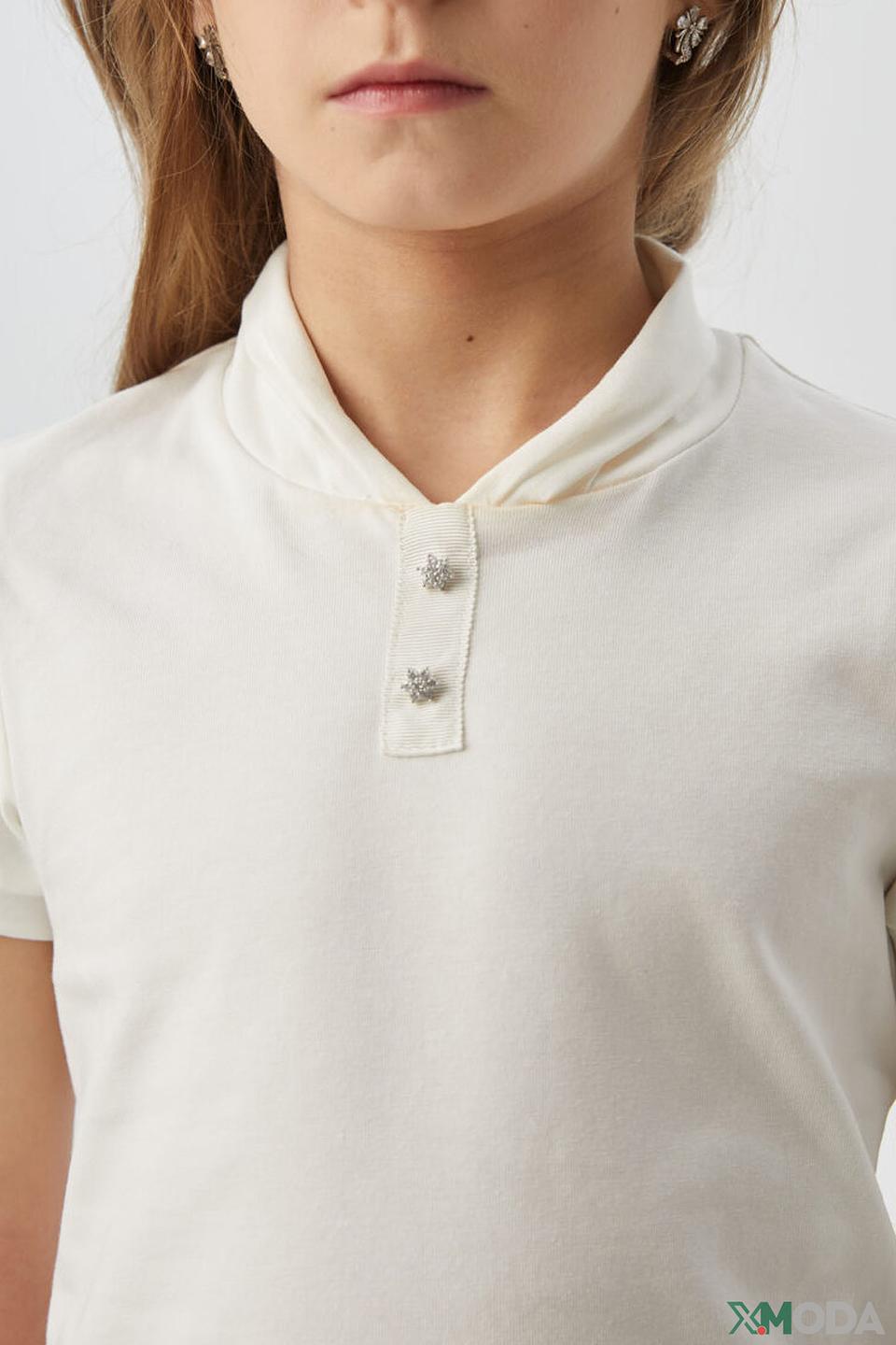 Поло Choupette дев. экрю с рукавами-фонариками