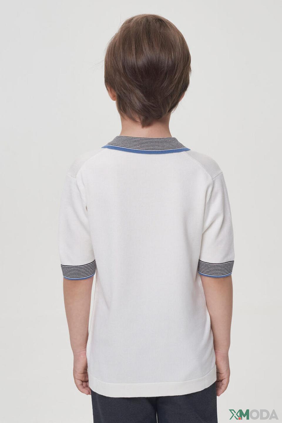 Поло Choupette белый с отделкой