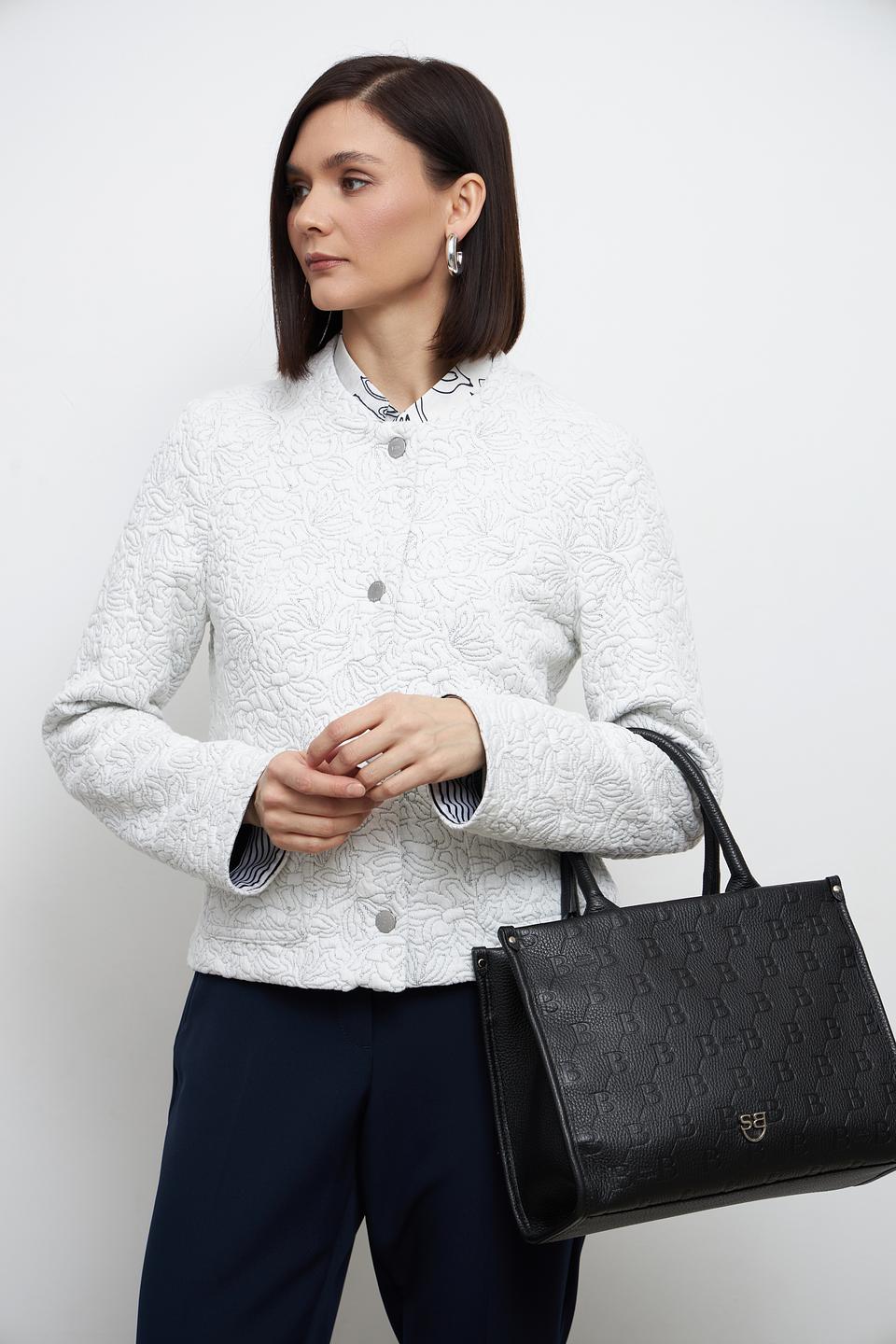 Сумка Sara Burglar с тиснением BB чёрная