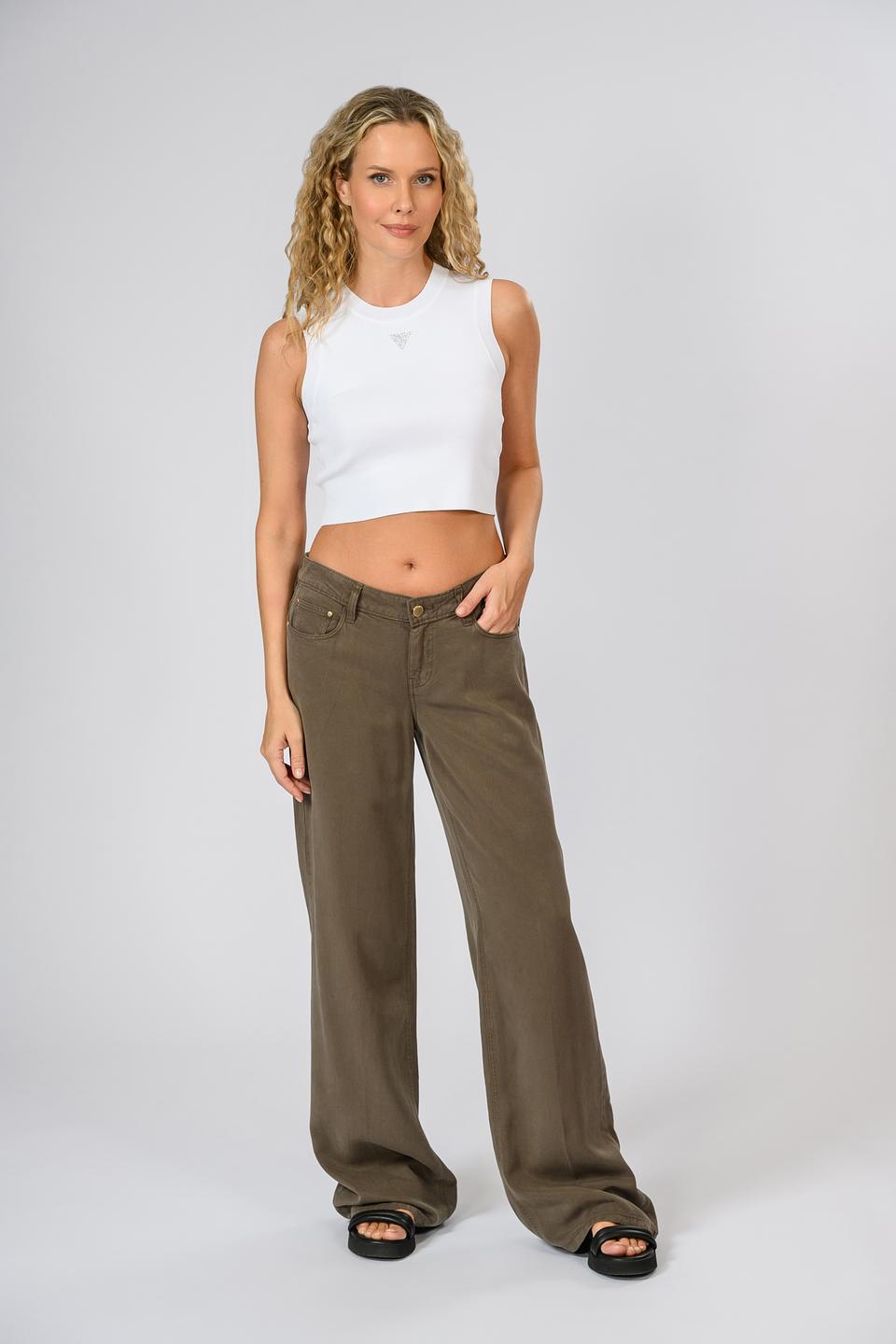 Топ Guess жен. белый с логотипом