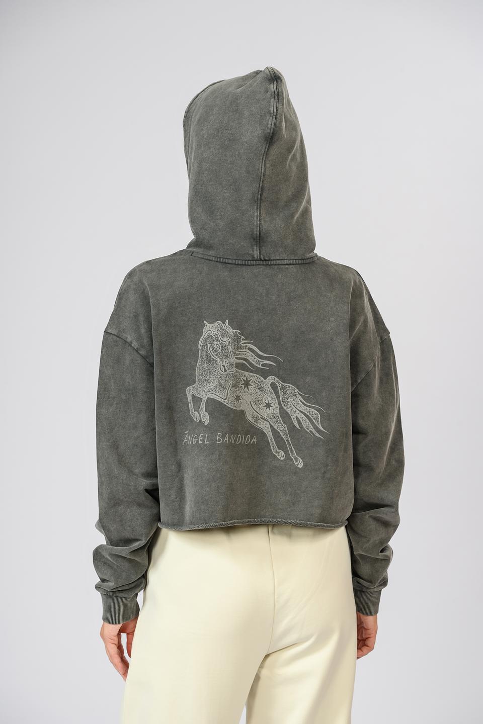 Худи Hugo жен. серая с принтом