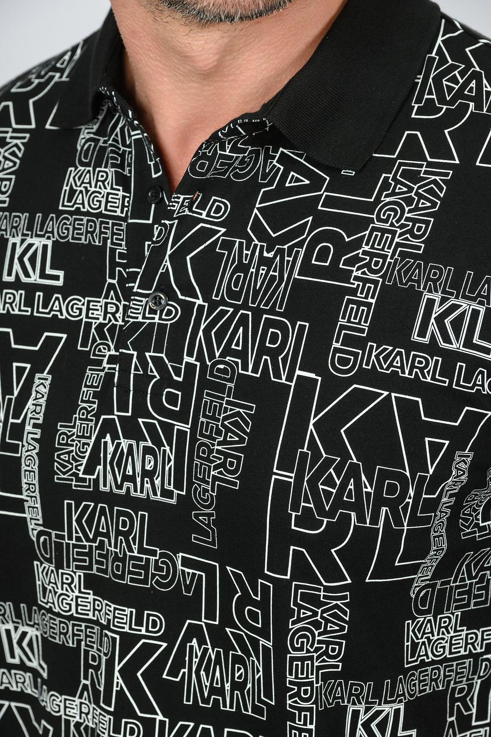 Поло Karl Lagerfeld принт чёрный