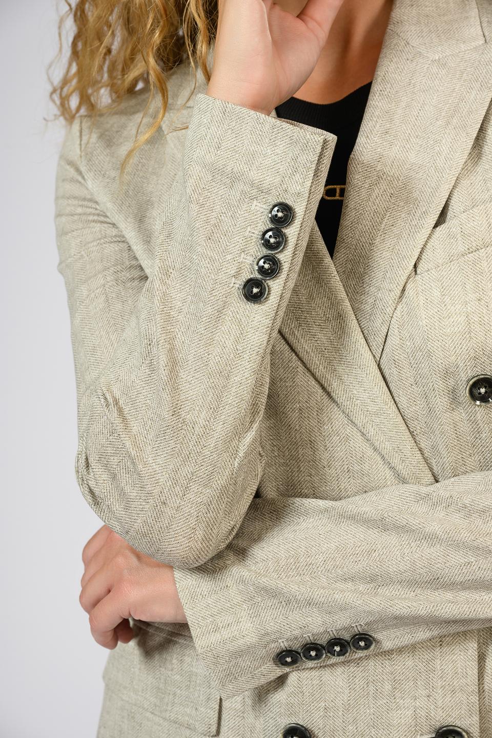 Жакет Circolo 1901 жен. в полоску бежевый