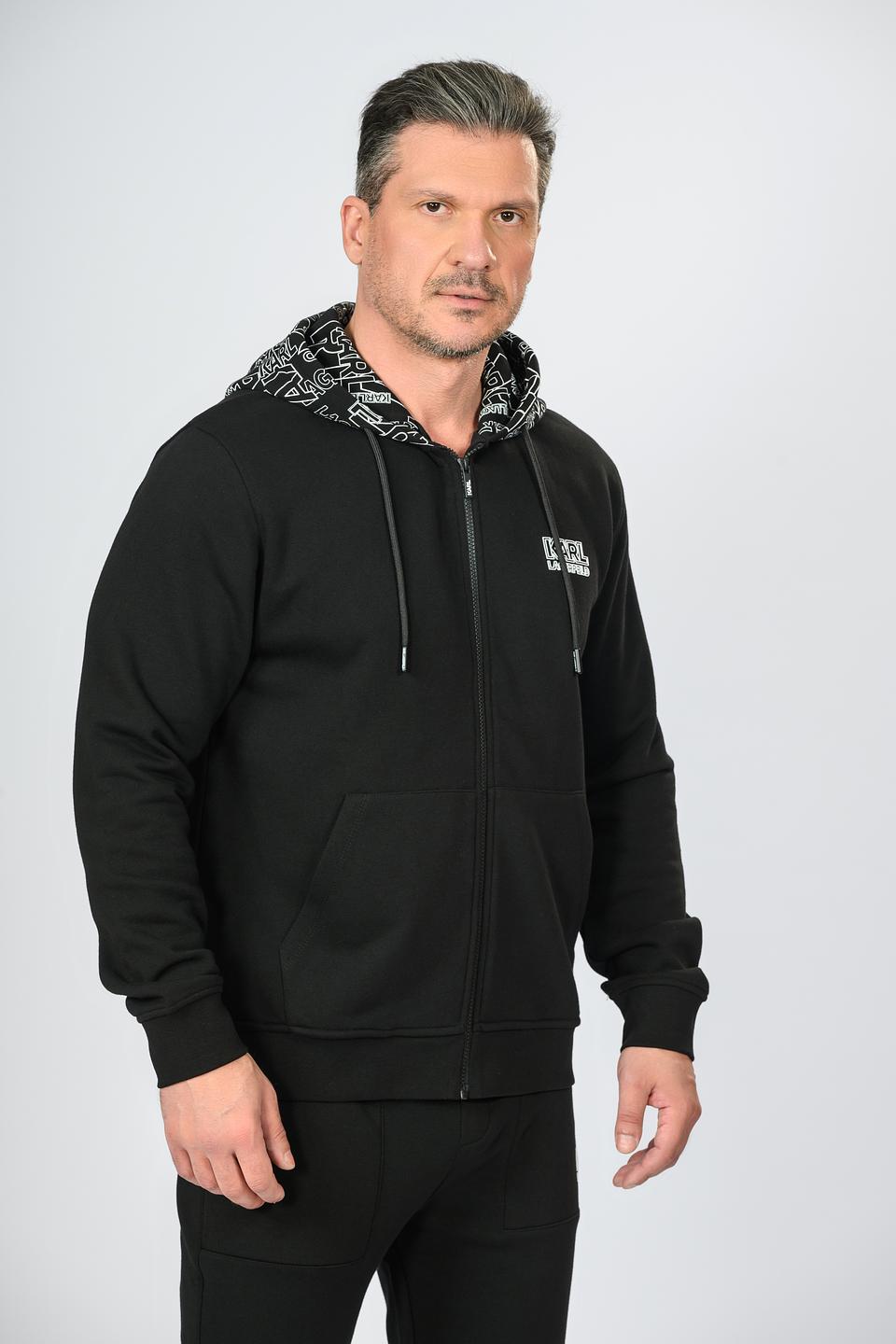 Толстовка Karl Lagerfeld чёрная с капюшоном