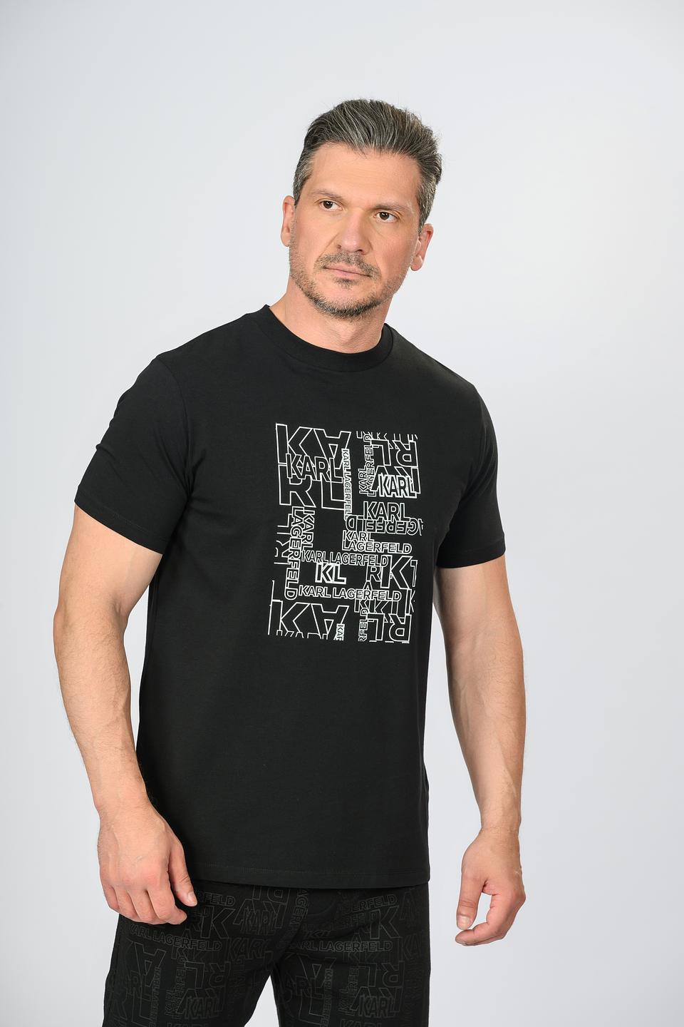 Футболка Karl Lagerfeld с логотипом чёрная
