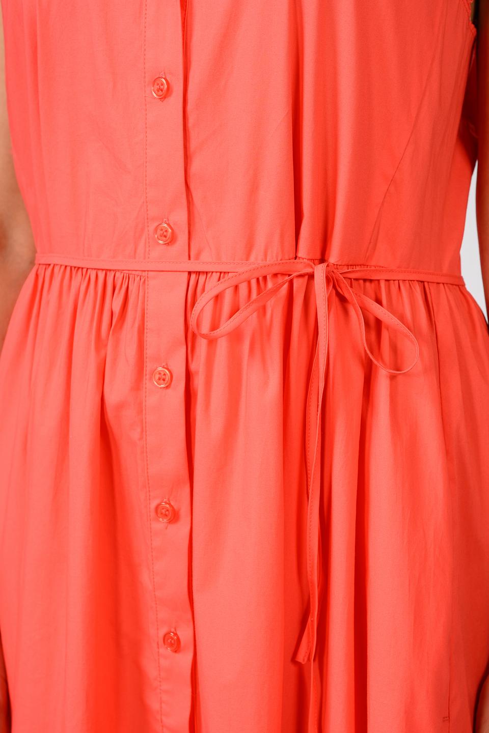 Платье Twin Set коралловое с кружевом