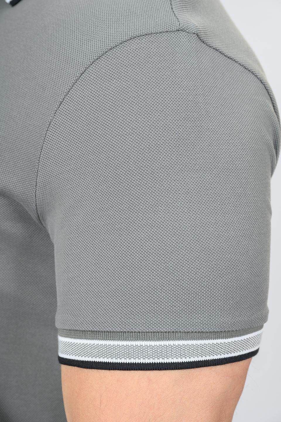 Поло Boss Green серое