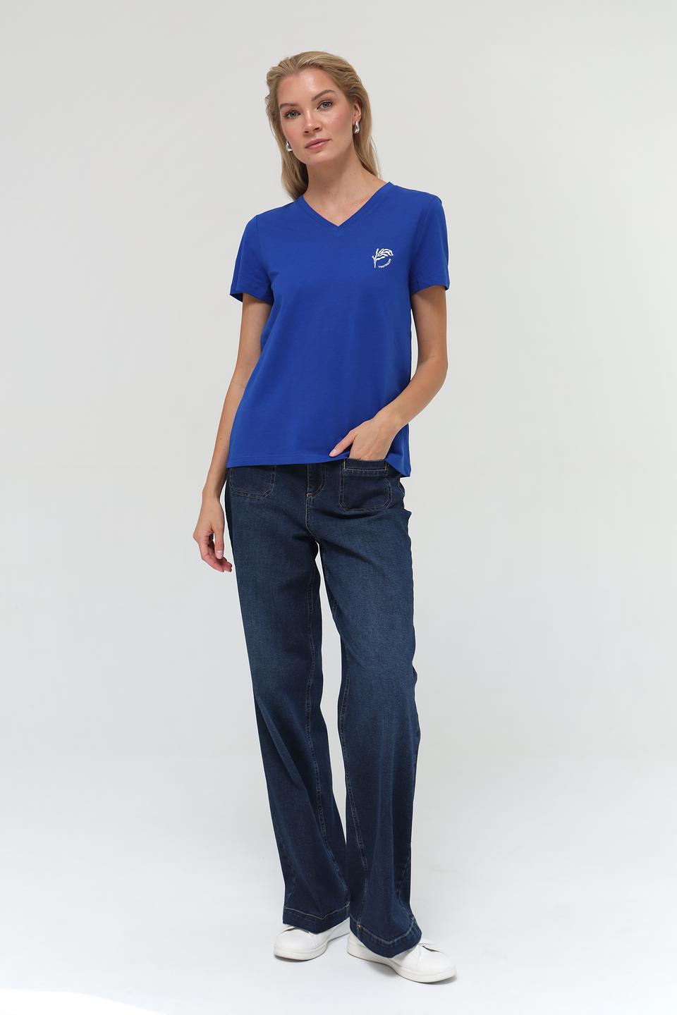 Футболка Tom Tailor синяя с логотипом