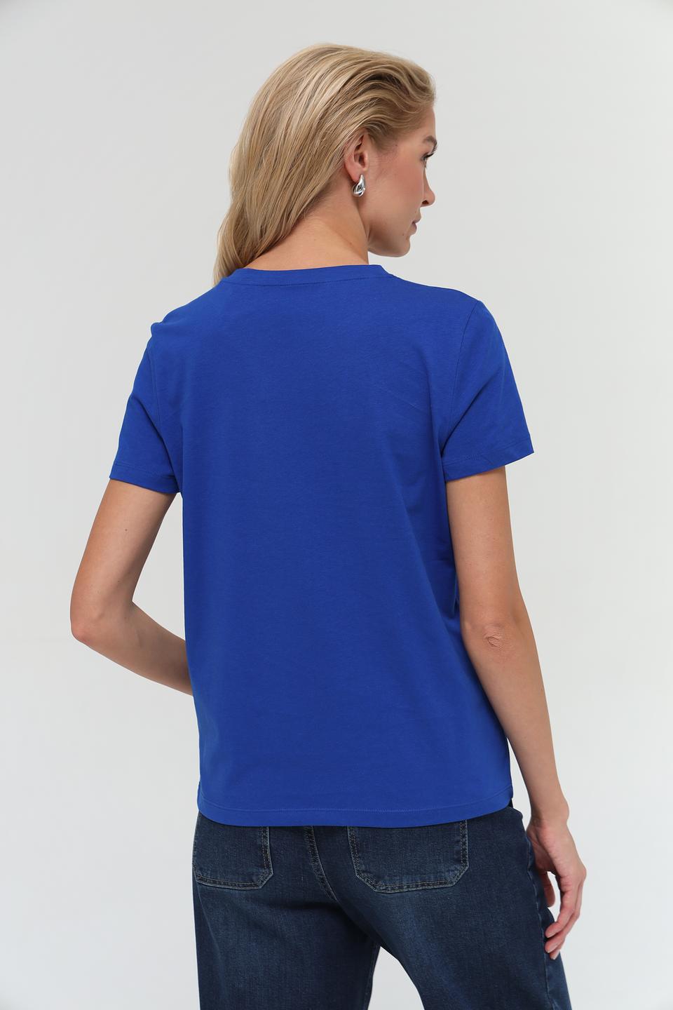 Футболка Tom Tailor синяя с логотипом