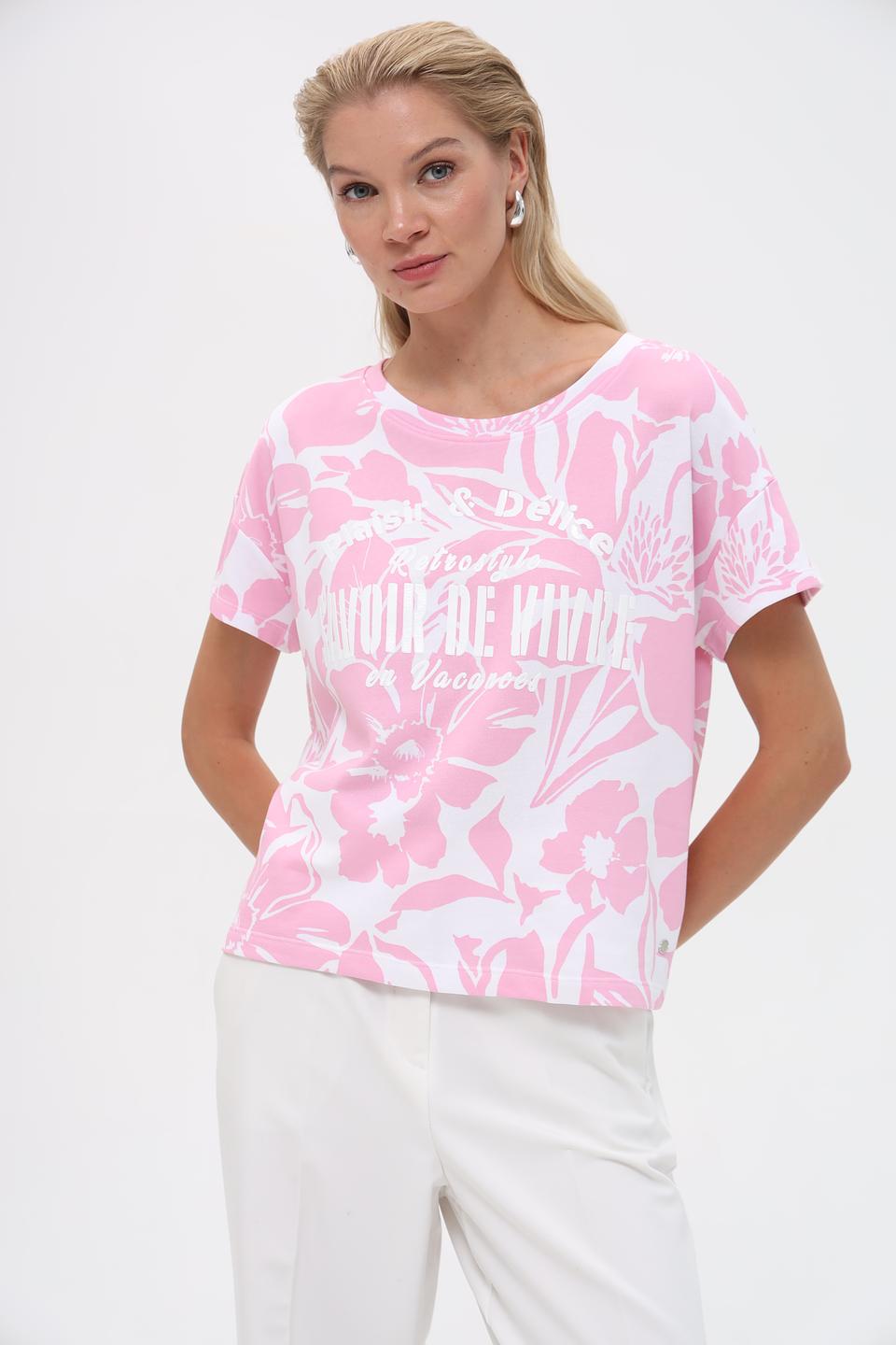 Пуловер Monari с цветочным принтом