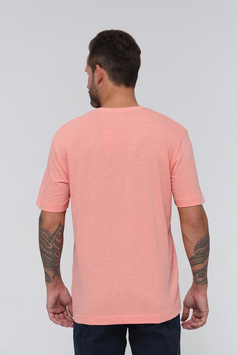 Футболка Tom Tailor персиковая с принтом