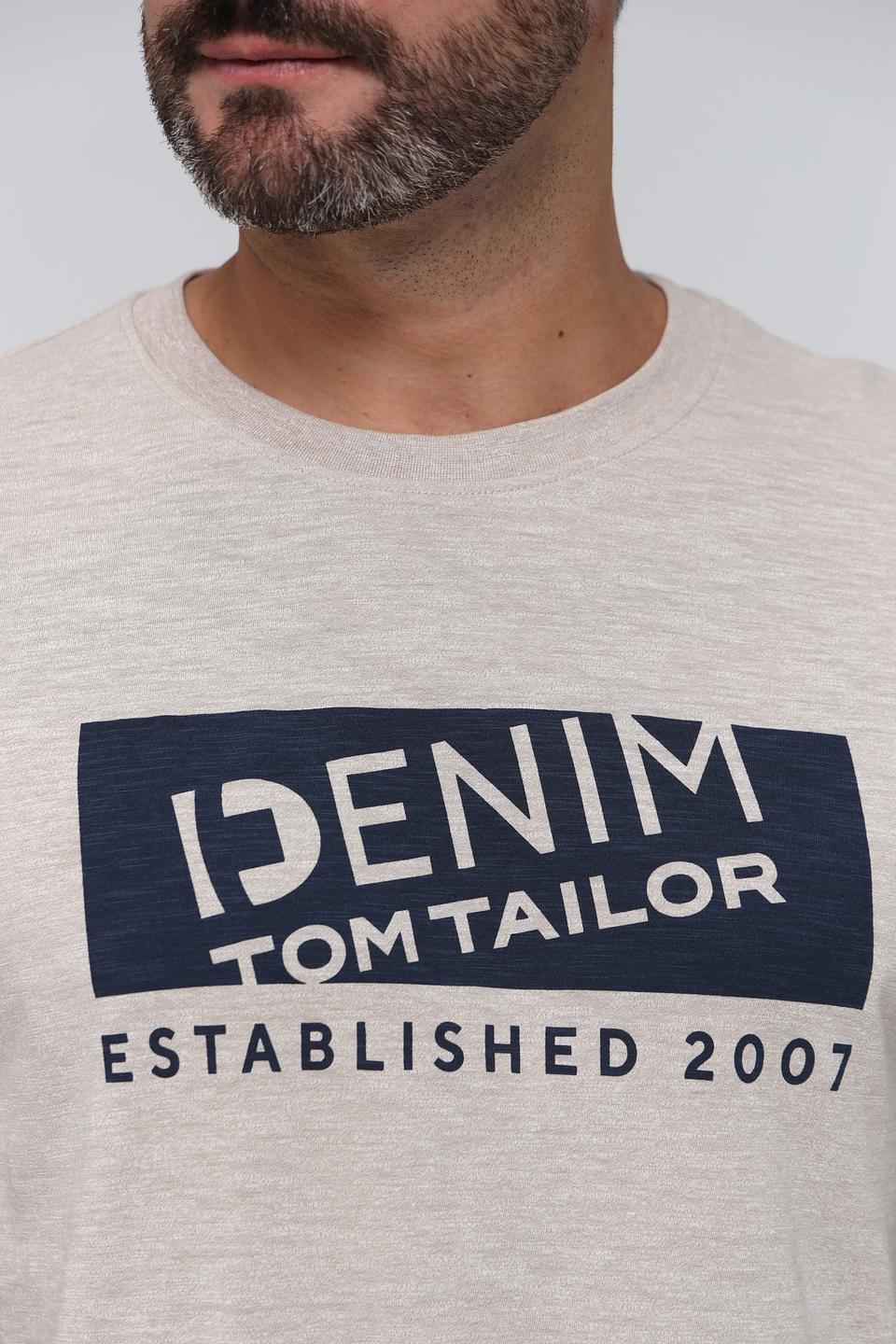Футболка Tom Tailor denim бежевая