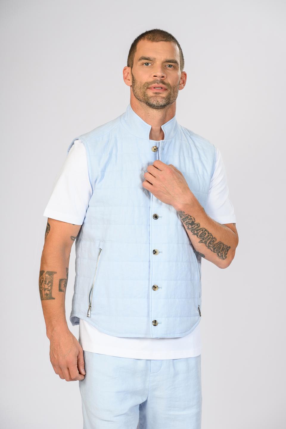 Жилет Windsor муж. стеганый голубой