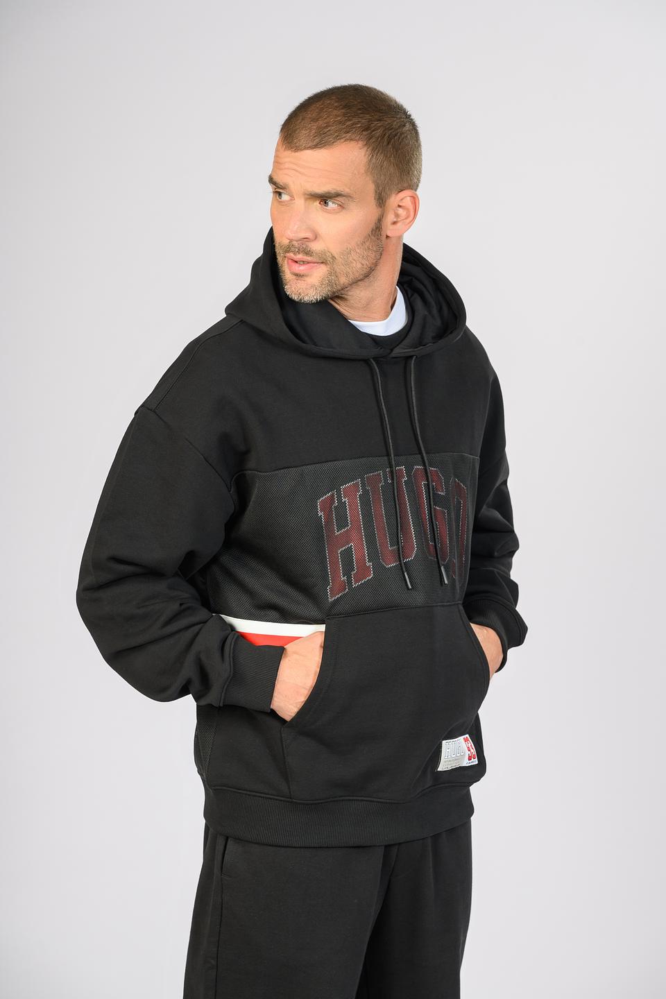 Толстовка Hugo с логотипом чёрная