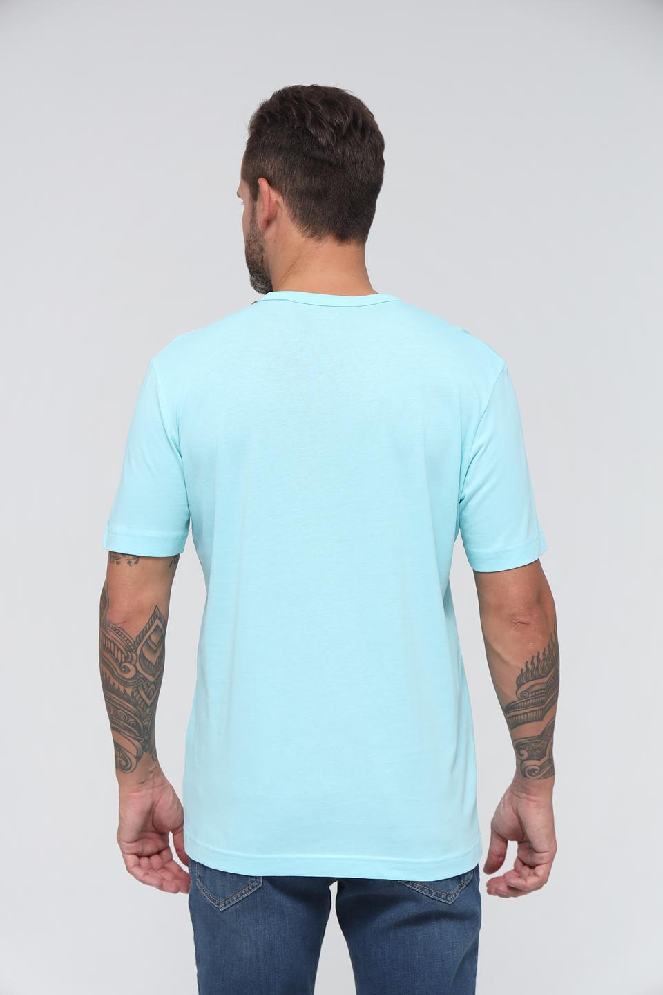 Футболка Tom Tailor голубая с логотипом