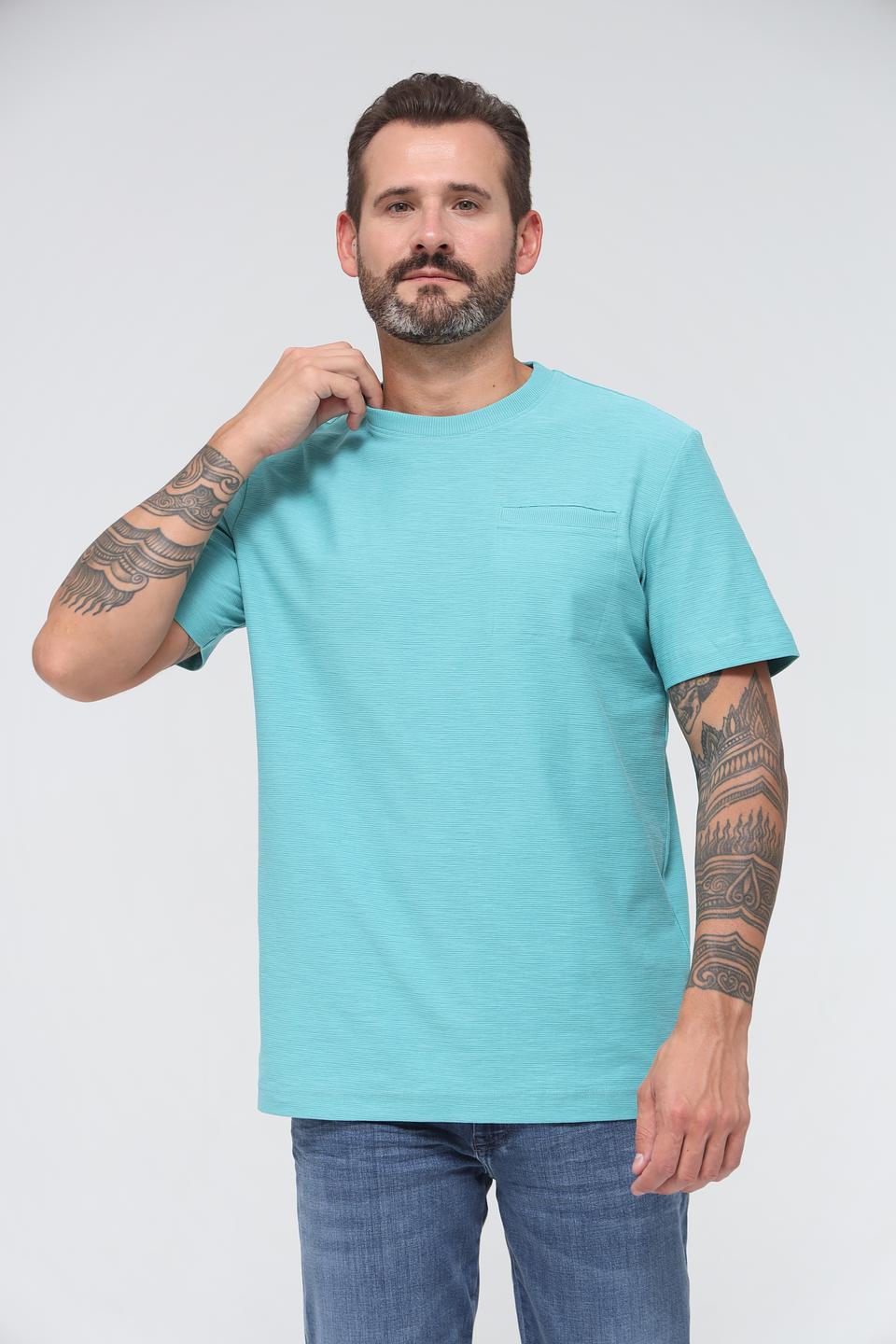 Футболка Tom Tailor бирюзовая с карманом
