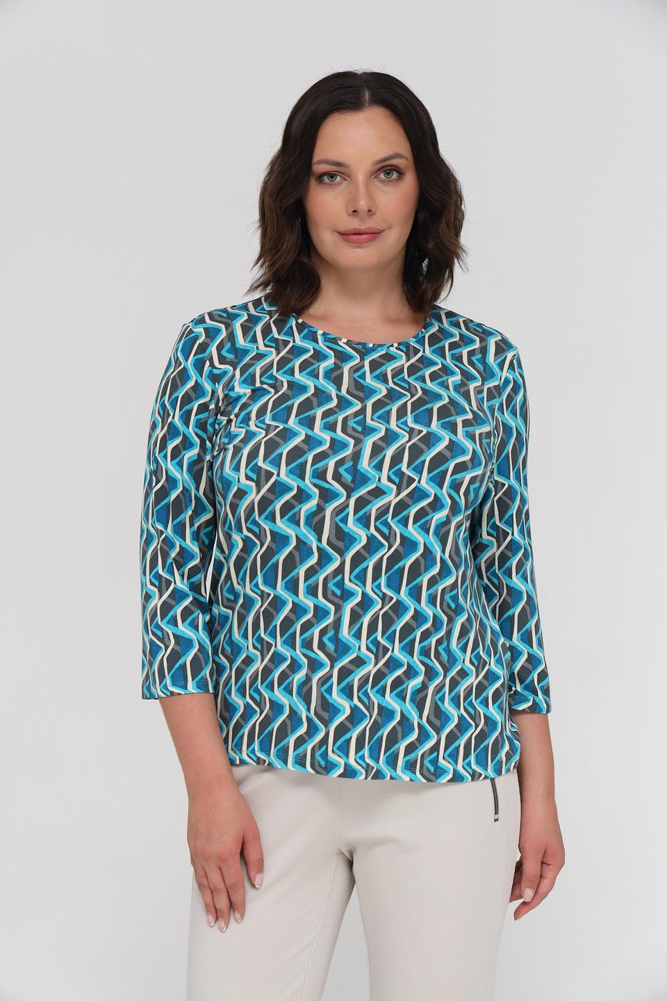 Лонгслив Lebek с геометрическим принтом