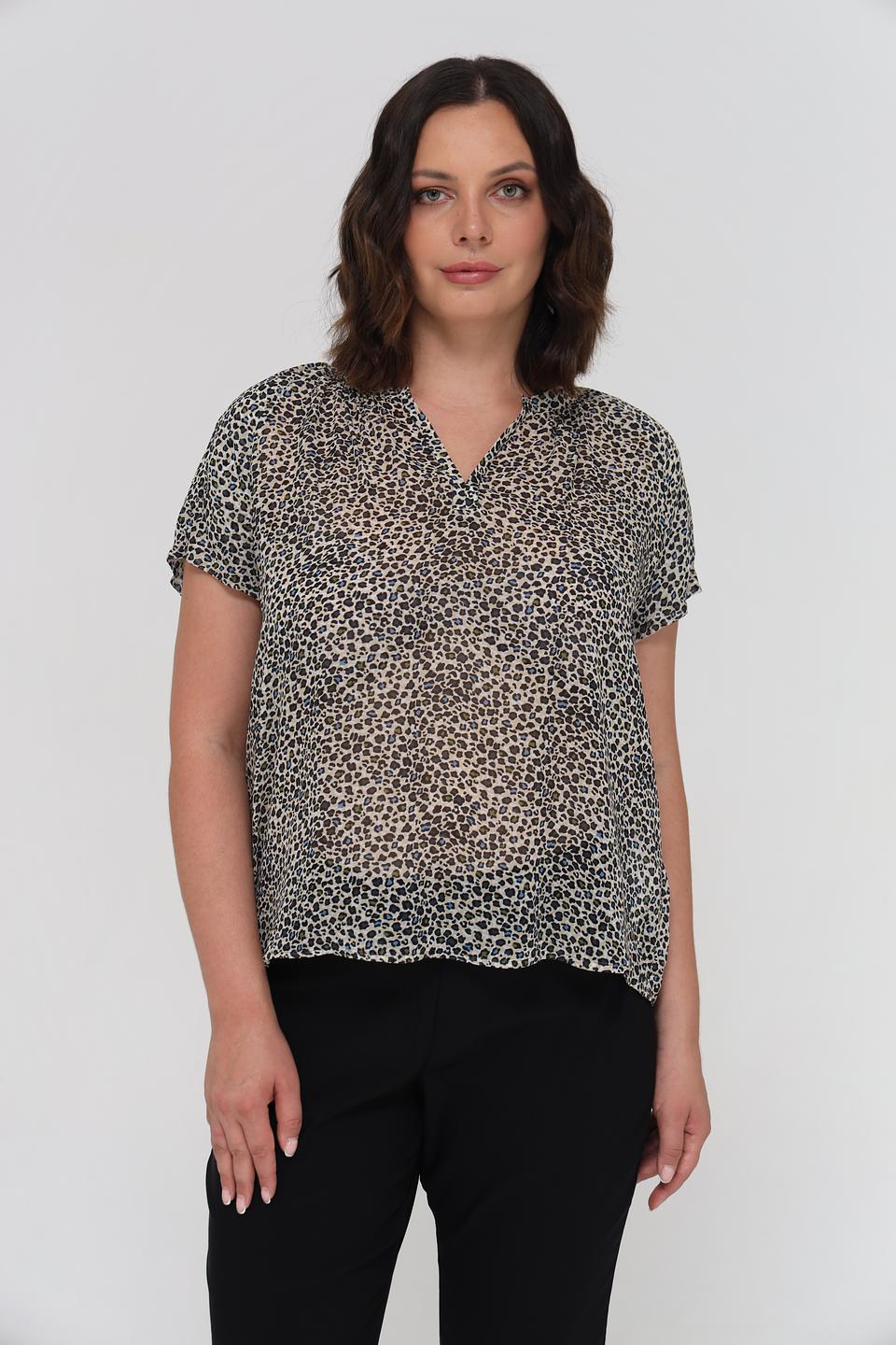 Блуза Luisa Cerano с леопардовым принтом
