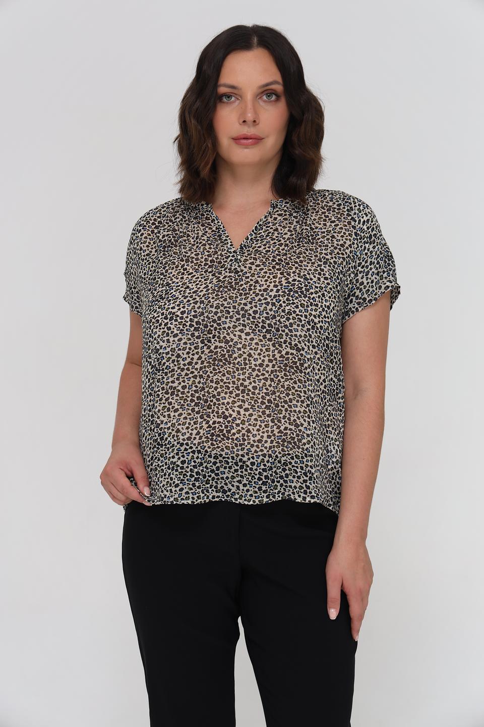 Блуза Luisa Cerano с леопардовым принтом