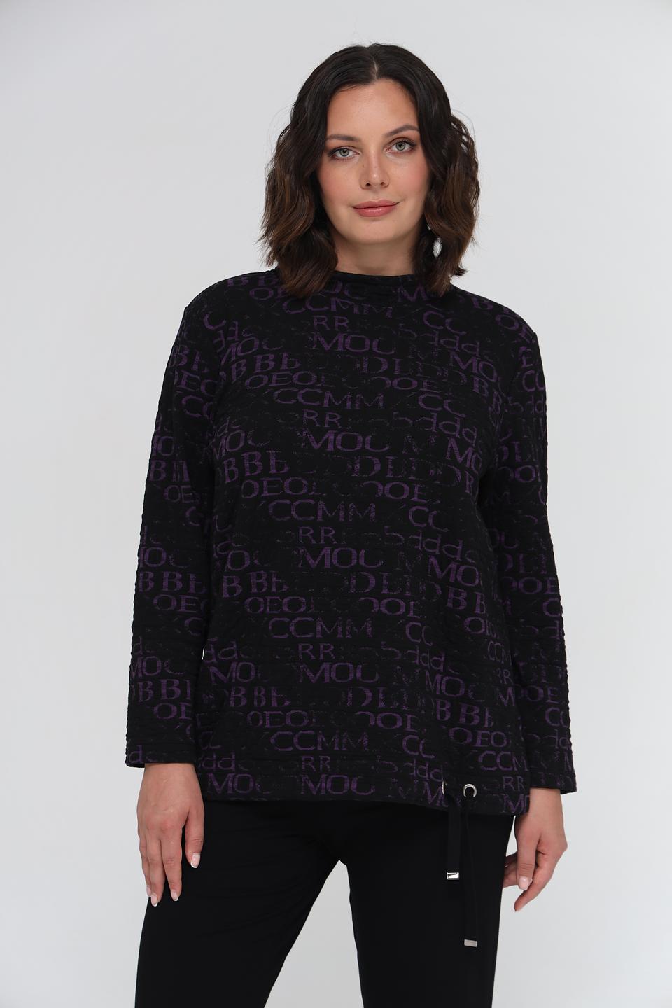 Пуловер Doris Streich с принтом чёрный