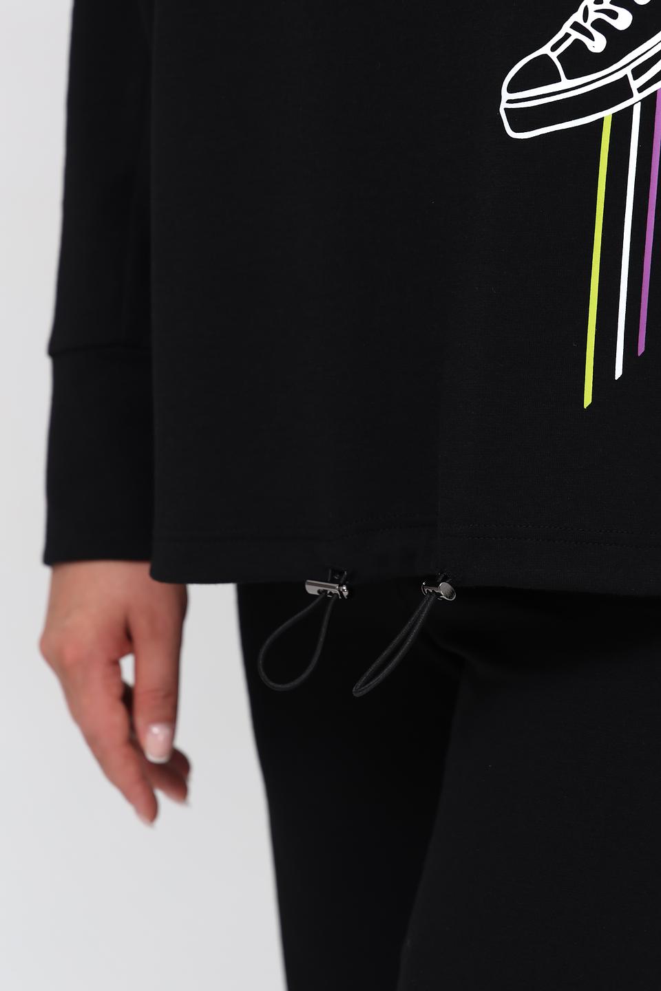 Пуловер Doris Streich с принтом чёрный