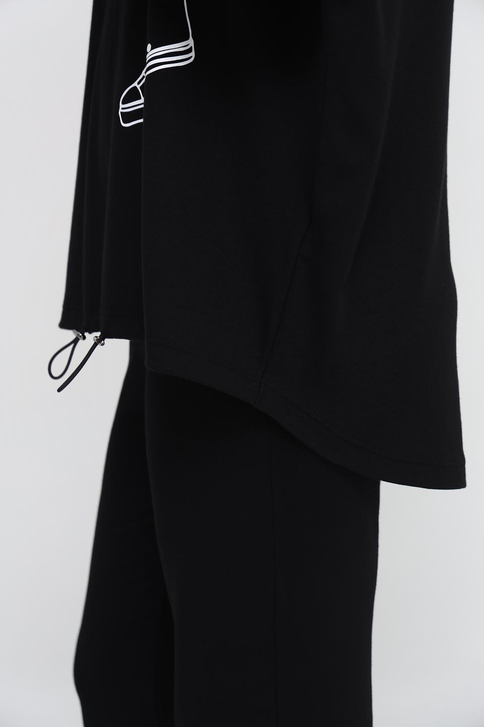 Пуловер Doris Streich с принтом чёрный