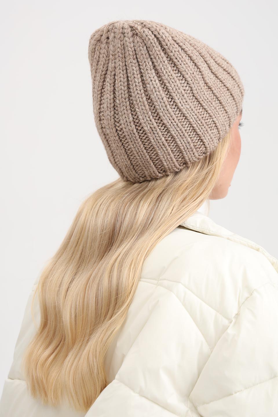 Шапка Adel вязаная бежевая