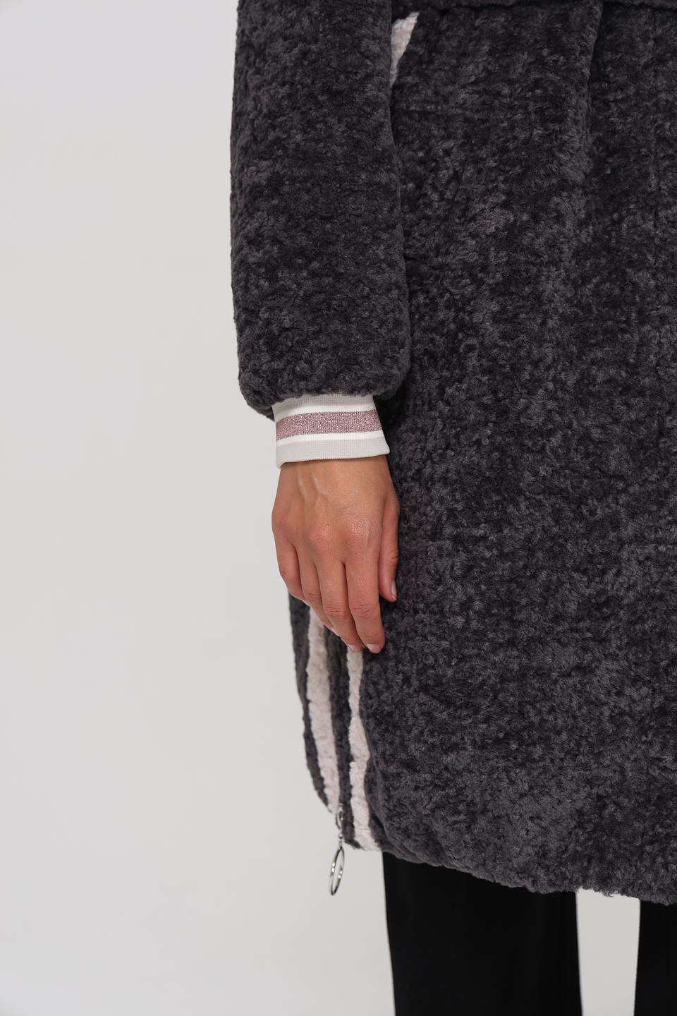 Пальто Electra style серое с мехом