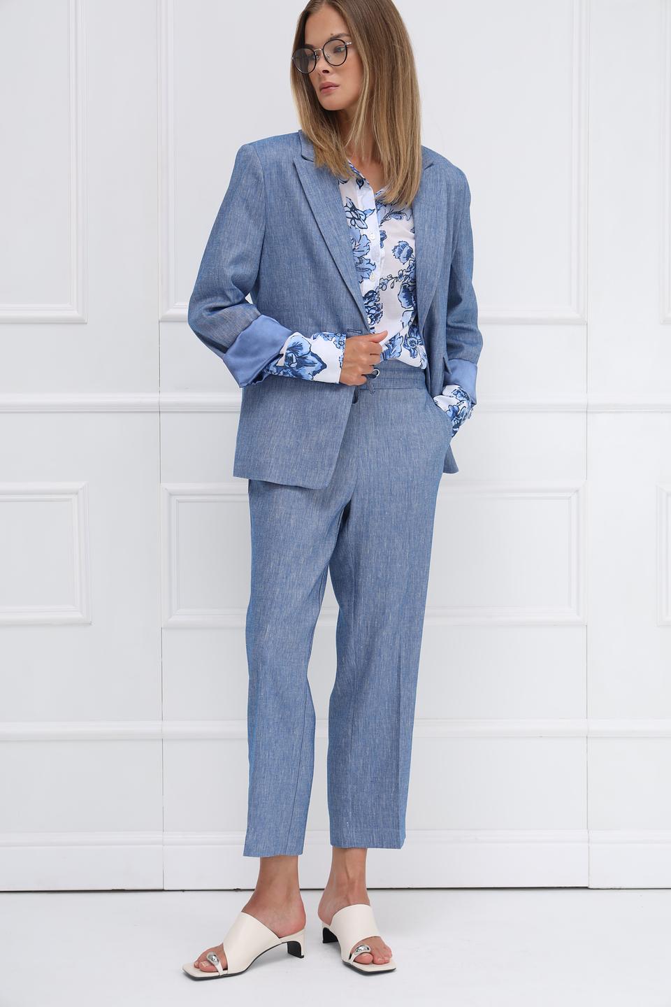 Жакет Monari льняной голубой