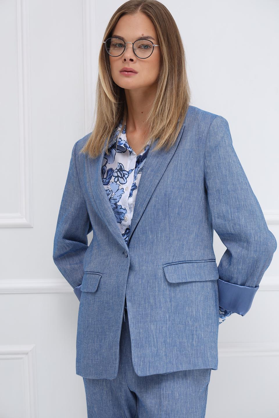 Жакет Monari льняной голубой